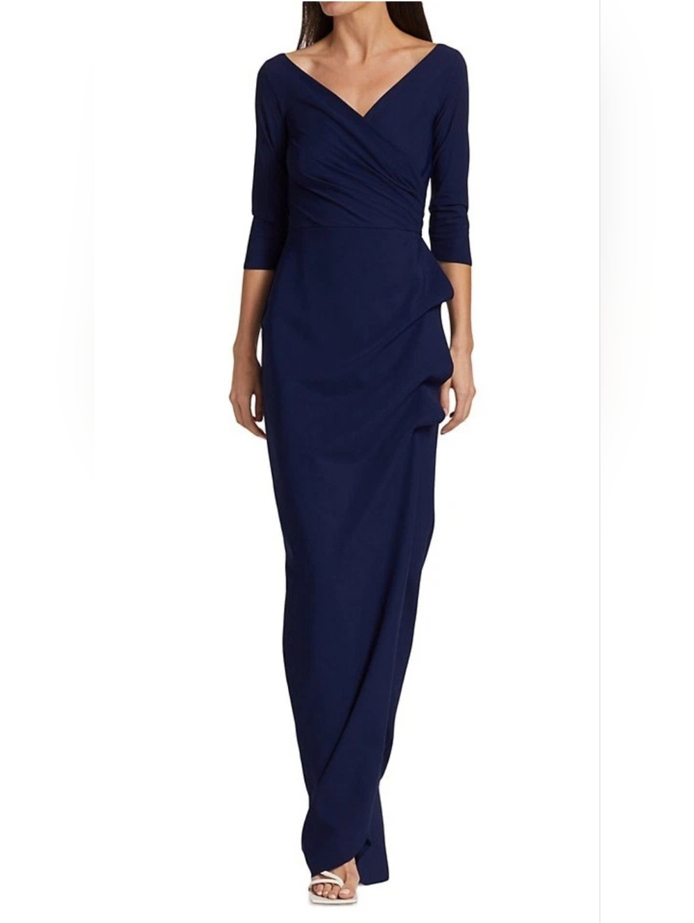 New Chiara Boni La Petite RobeFlorien Ruched Gown.